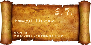 Somogyi Tirzusz névjegykártya